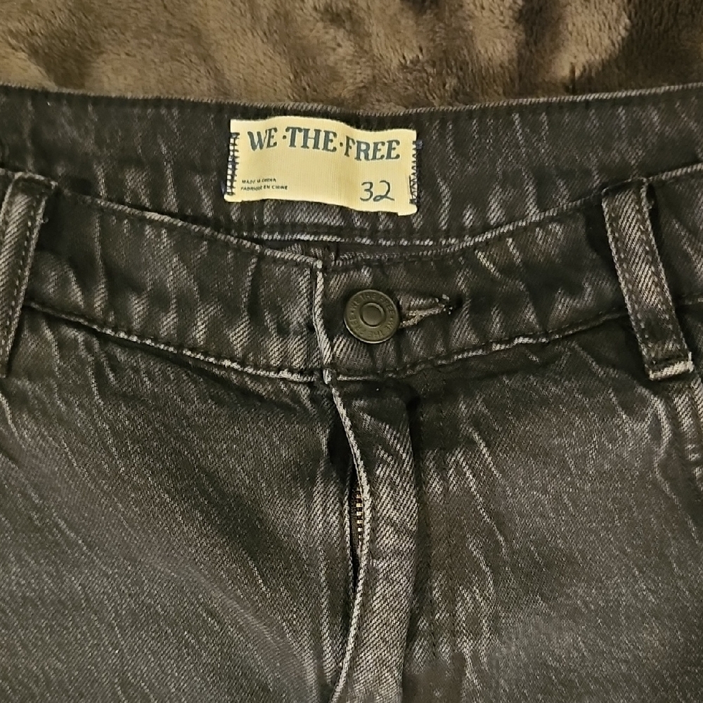 We The Free Black Just Frills Floral Velvet Fringe Jeans - Picture 2 of 13